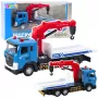 LEAN TOYS Abschleppwagen mit Metallkabine, Lichtern und Geräuschen