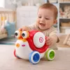 LEAN TOYS Interaktive Schnecken-Trommel zum Reiten, Musikpädagogisch, Rot