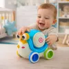 LEAN TOYS Interaktive Schnecken-Trommel zum Reiten, musikalisch, pädagogisch, blau