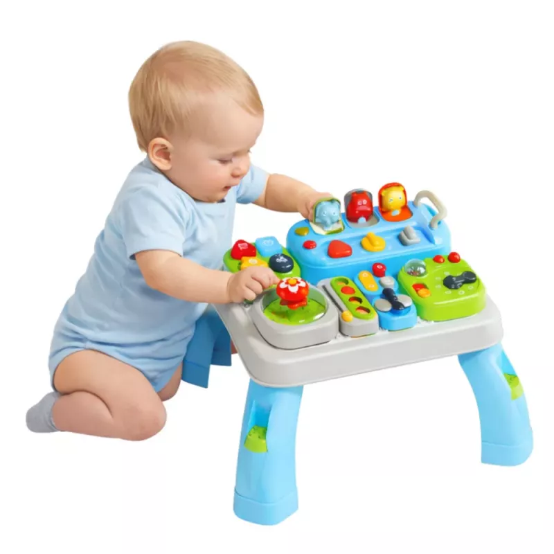 LEAN TOYS Interaktiver Lerntisch für Kleinkinder mit Klangmodulen