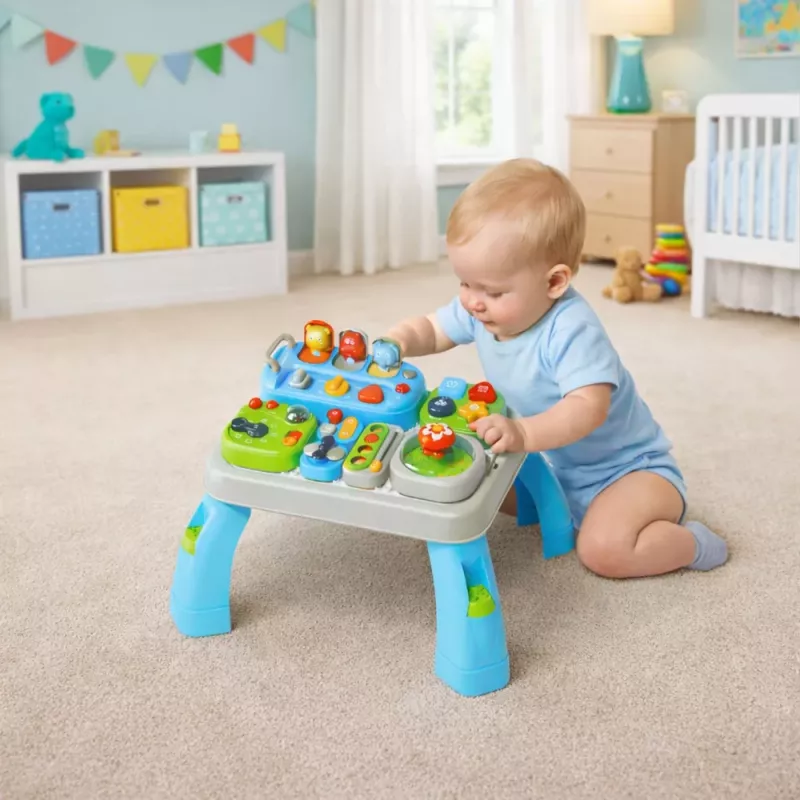 LEAN TOYS Interaktiver Lerntisch für Kleinkinder mit Klangmodulen
