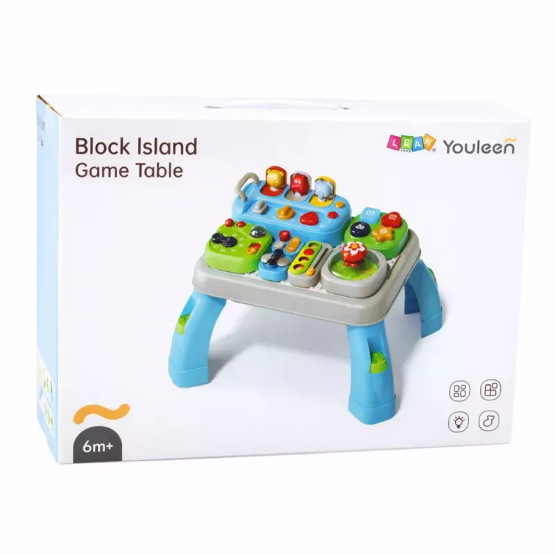 LEAN TOYS Interaktiver Lerntisch für Kleinkinder mit Klangmodulen