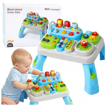 LEAN TOYS Interaktiver Lerntisch für Kleinkinder mit Klangmodulen