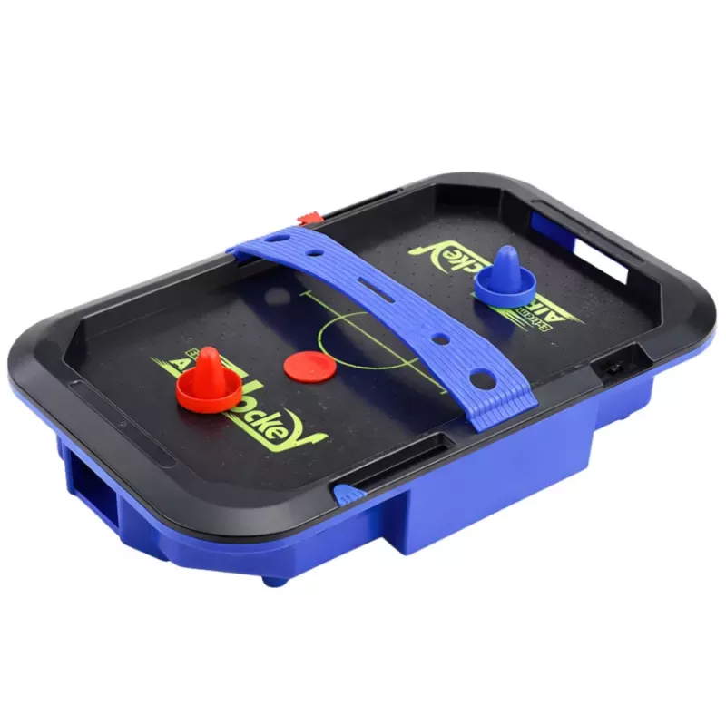 LEAN TOYS Air Hockey Tisch Geschicklichkeitsspiel für Kinder Pucks 43x26 cm