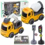 LEAN TOYS Set von Ampeln, Blitzer, Matte, Baustellenfahrzeugen, Licht und Sound