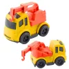 LEAN TOYS Baufahrzeug-Set: Autos, Betonmischer, LKW mit Haken, BIOPlastic