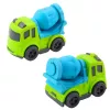 LEAN TOYS Baufahrzeug-Set: Autos, Betonmischer, LKW mit Haken, BIOPlastic