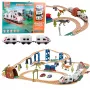 LEAN TOYS Elektrischer interaktiver Zug mit Tunnel, Vulkan und Dinosauriern, 95 cm