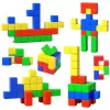 LEAN TOYS Set Magnetbausteine für Kinder Buntes Puzzle 32 Stk.