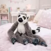 LEAN TOYS Plüsch-Lemur Kuscheltier mit Klettverschluss zum Aufhängen Grau 35cm