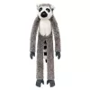 LEAN TOYS Plüsch-Lemur Kuscheltier mit Klettverschluss zum Aufhängen Grau 35cm