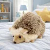 LEAN TOYS Plüschtier kuschelig weicher brauner Igel 16cm