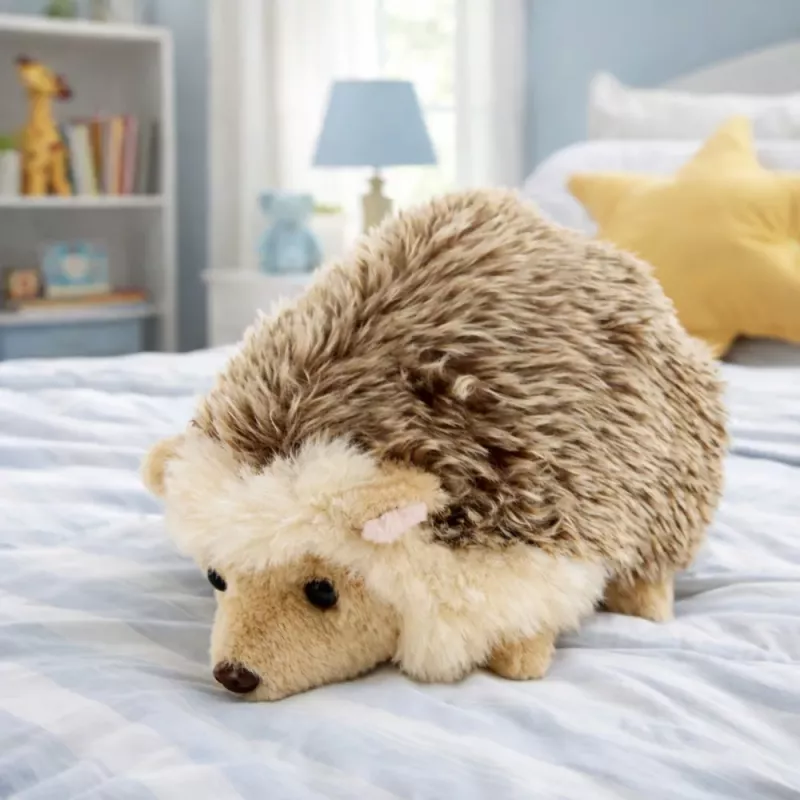 LEAN TOYS Plüschtier kuschelig weicher brauner Igel 16cm