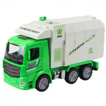 LEAN TOYS Müllwagen City Lights Sounds Grün
