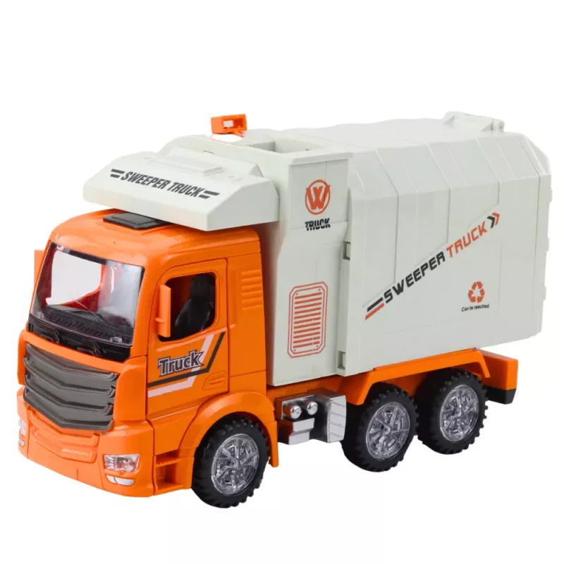 LEAN TOYS Müllwagen City Lights Sounds Orange