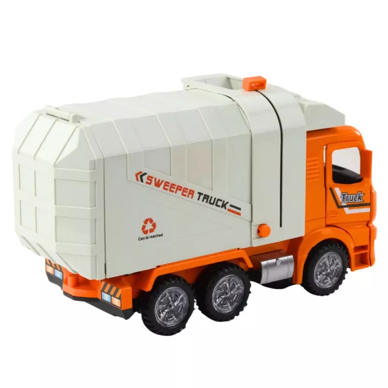 LEAN TOYS Müllwagen City Lights Sounds Orange