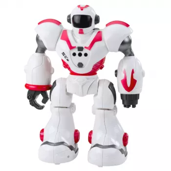 LEAN TOYS Interaktiver ferngesteuerter RC Roboter 16 Funktionen Lichter Geräusche Pink