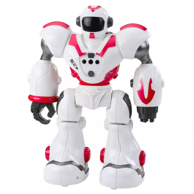 LEAN TOYS Interaktiver ferngesteuerter RC Roboter 16 Funktionen Lichter Geräusche Pink