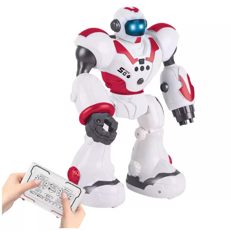 LEAN TOYS Interaktiver ferngesteuerter RC Roboter 16 Funktionen Lichter Geräusche Pink