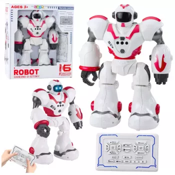 LEAN TOYS Interaktiver ferngesteuerter RC Roboter 16 Funktionen Lichter Geräusche Pink