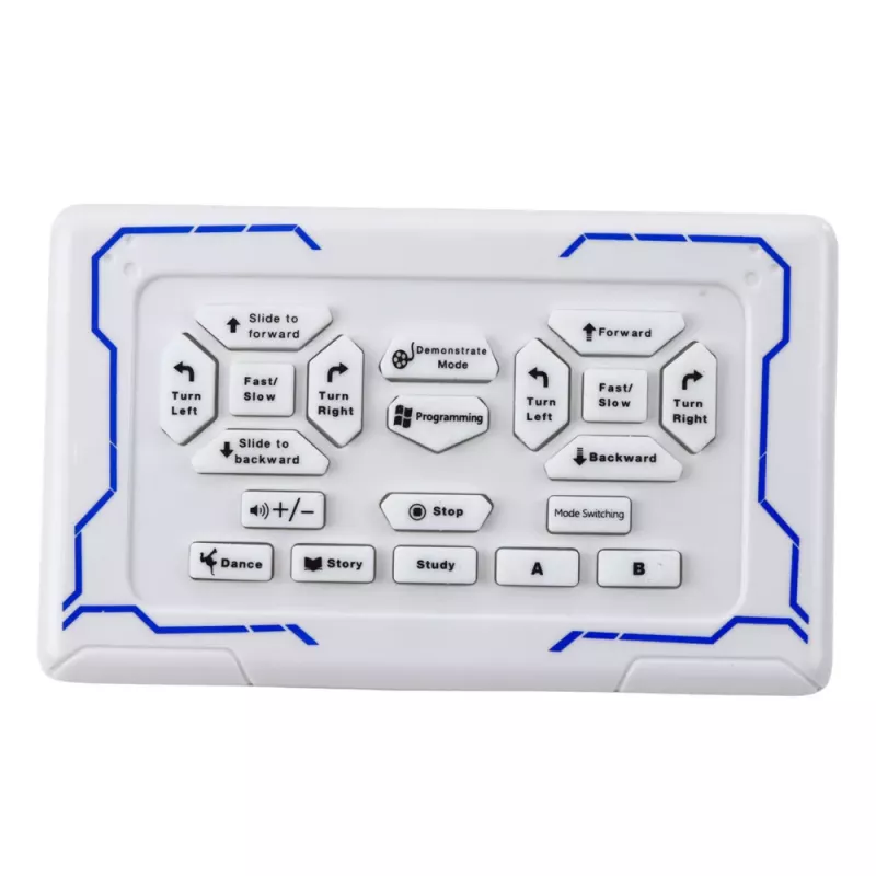 LEAN TOYS Interaktiver ferngesteuerter Roboter RC 16 Funktionen Lichter Geräusche Blau