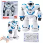 LEAN TOYS Interaktiver ferngesteuerter Roboter RC 16 Funktionen Lichter Geräusche Blau