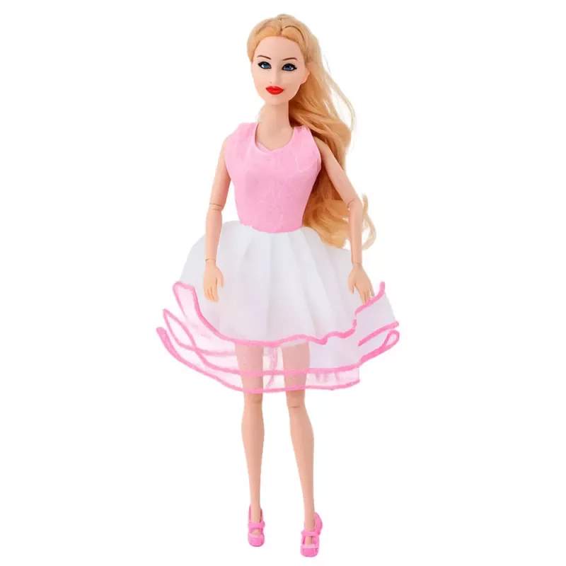 LEAN TOYS Pink Wardrobe Set für Puppen, Kleider, Schuhe, Accessoires