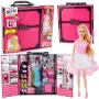 LEAN TOYS Pink Wardrobe Set für Puppen, Kleider, Schuhe, Accessoires