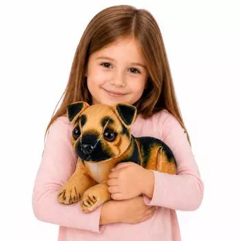 LEAN TOYS Plüschhund Deutscher Schäferhund Kuscheltier 25 cm
