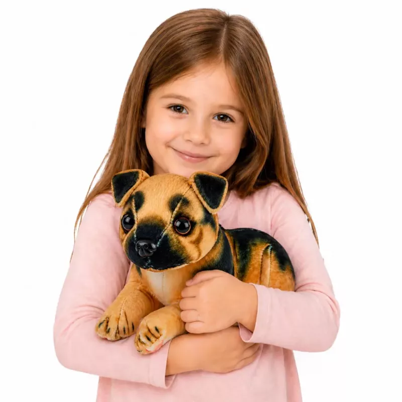 LEAN TOYS Plüschhund Deutscher Schäferhund Kuscheltier 25 cm
