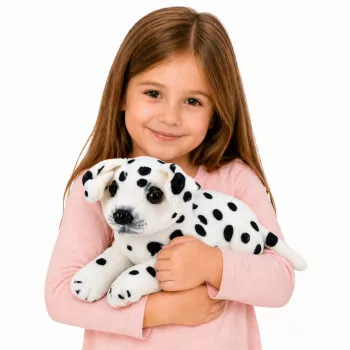LEAN TOYS Plüsch-Dalmatiner Hund Kuscheltier Weicher Hund 25 cm
