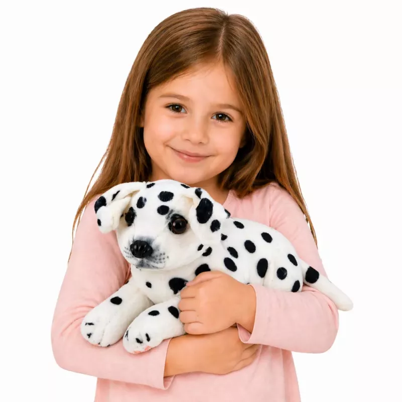 LEAN TOYS Plüsch-Dalmatiner Hund Kuscheltier Weicher Hund 25 cm