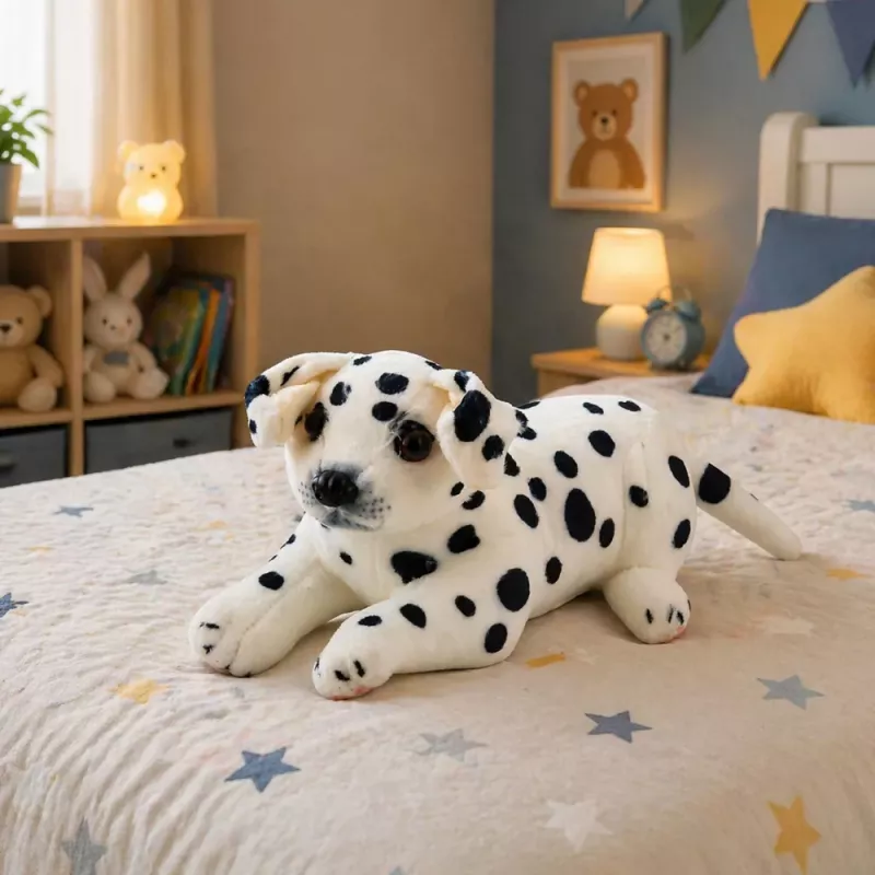 LEAN TOYS Plüsch-Dalmatiner Hund Kuscheltier Weicher Hund 25 cm