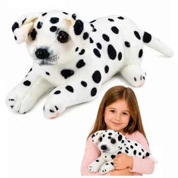 LEAN TOYS Plüsch-Dalmatiner Hund Kuscheltier Weicher Hund 25 cm
