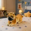 LEAN TOYS Plüsch-Mops Hund Kuscheltier Weicher Hund 25 cm