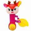LEAN TOYS Plüschhirsch Rassel mit Beißring und Quietscher für Babys
