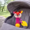 LEAN TOYS Plüschhirsch Rassel mit Beißring und Quietscher für Babys