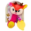 LEAN TOYS Plüschhirsch Rassel mit Beißring und Quietscher für Babys