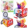 LEAN TOYS Soft Sensory Cube with Mirror Cars and Road Signs for Toddlers