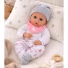 LEAN TOYS Baby Doll mit Fütterzubehör, Lätzchen, Mütze, 28 cm