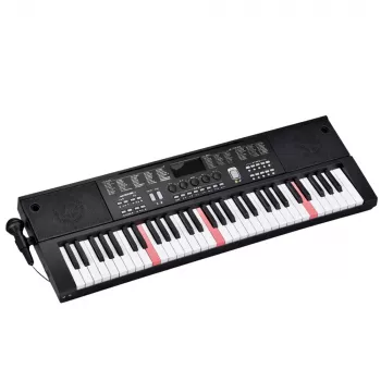 LEAN TOYS Keyboard E-Piano mit Mikrofon 200 Klänge 61 Tasten 78cm