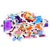 LEAN TOYS Lernpuzzle für Kleinkinder Alphabet-Zug mit Tieren 40 Teile