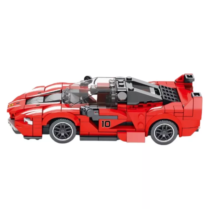 LEAN TOYS Bausteine FXX-K Rennwagen Rot 360 Teile