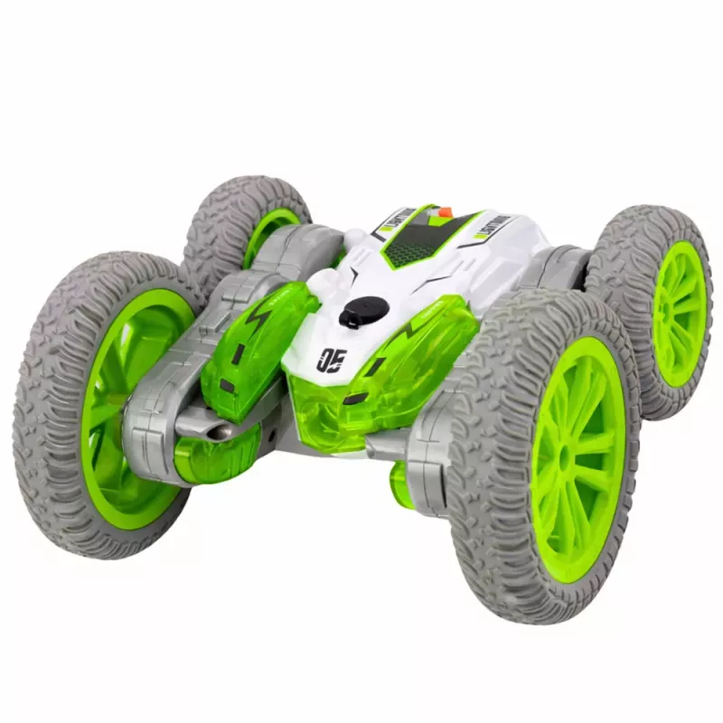 LEAN TOYS Remote Controlled Stunt Car RC Lights Smoke Drift 360° Green