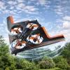 LEAN TOYS RC-Fernsteuerungs-Drohne fliegender Quadrocopter mit LED-Leuchten und App-Steuerung