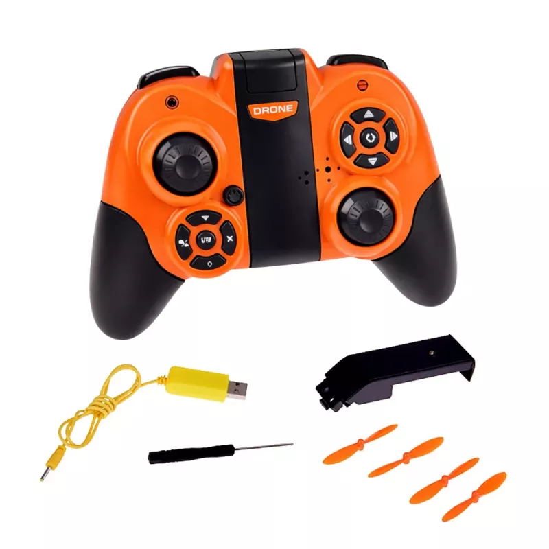 LEAN TOYS RC-Fernsteuerungs-Drohne fliegender Quadrocopter mit LED-Leuchten und App-Steuerung