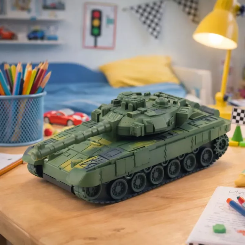 LEAN TOYS T90 Militärpanzer ferngesteuert RC Lichter Geräusche Grün 1:18