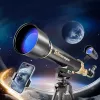 LEAN TOYS Pädagogisches Aluminium- astronomisches Teleskop mit Stativ und Zubehör 1,35 M
