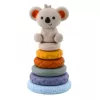 LEAN TOYS Sensorische Lernbausteine Turm aus weichen Gummibausteinen Koala 13 Stk.