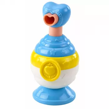 LEAN TOYS Badespielzeug-Set Ente Seifenspender Becher Blau